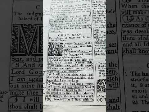Ezekiel 35:1-5  The judgment of mount seer for their hatred of Israel.