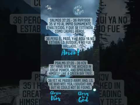 Versiculo Del Dia/Today's Verse: Salmos/Psalms 37:35-36