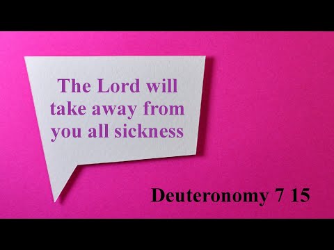 Today's Bible Verse | Deuteronomy 7:15 | The Lord will take away from you all sickness