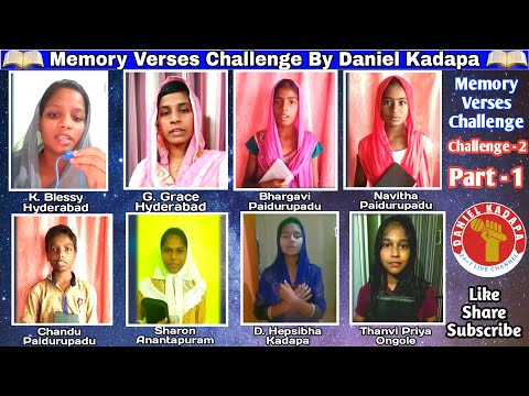 Memory Verses Challenge - 2, Proverbs 1:12-22 Verses, (Part - 1)