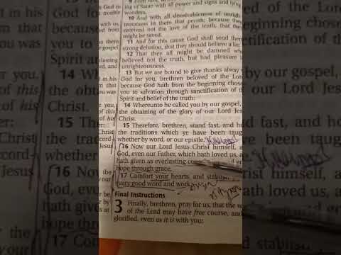 The Living Word of God. Scripture Reading 2 Thessalonians 2:16-17 KJV