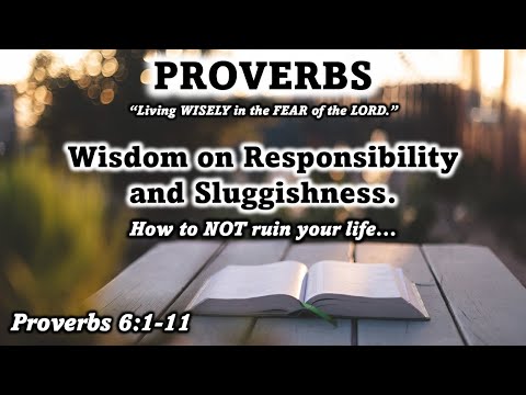 Wisdom on Responsibility and Sluggishness. (Proverbs 6:1-11)