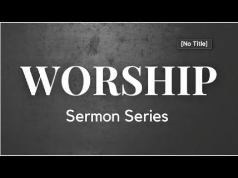 Genesis 27:25-29 Endurance Sunday Service/Worship Sermon Series