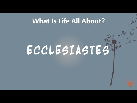 What Is Life All About? Ecclesiastes 1:1-2, Pastor Josh Miller