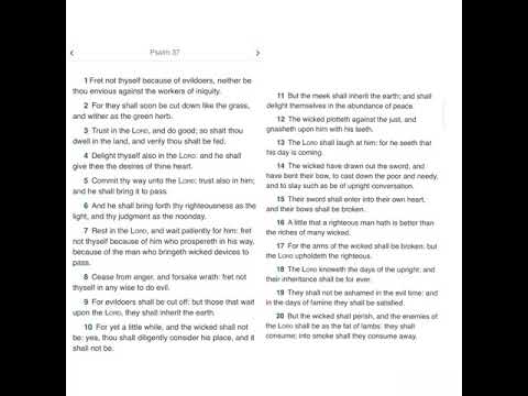Psalms 37:1-40 KJV The Blessings for the Righteous