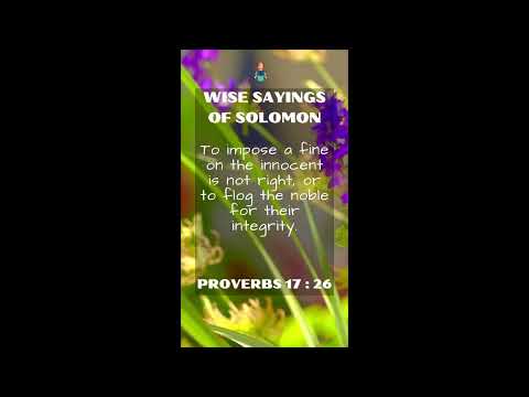 Proverbs 17:26 | NRSV Bible - Wise Sayings of Solomon