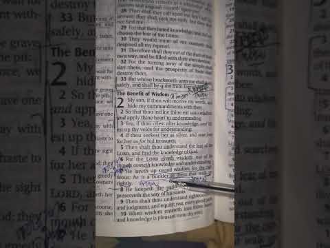 The Living Word of God. Scripture Reading Proverbs 2:7 KJV