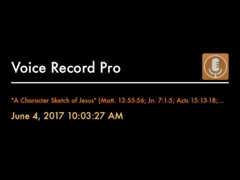 "A Character Sketch of James" (Matt. 13:55-56; Jn. 7:1-5; Acts 15;13-18; Gal. 2:7-10; book of James)