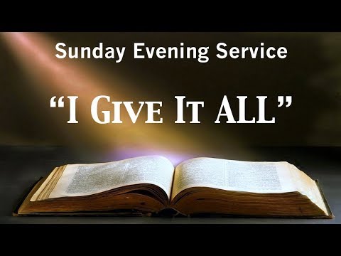 7/15/2018 PM - "I Give It ALL" - 1 Chronicles 21:14-23