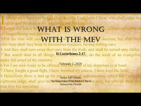 II Corinthians 2:17 What is wrong with the MEV?