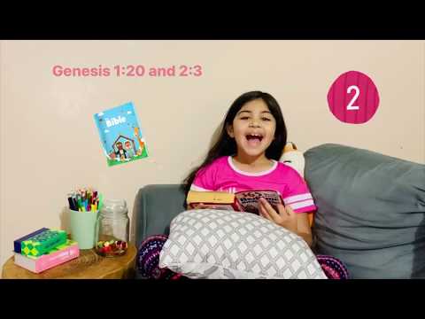 Bible Stories Day 2 God Creates the Earth...Genesis 1:20, 2:3.