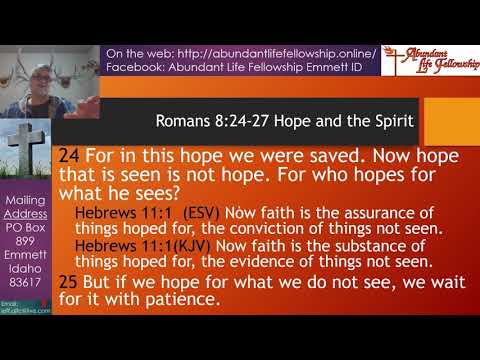 Romans 8:24-27 Hope and the Spirit
