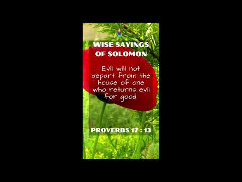 Proverbs 17:13 | NRSV Bible | Wise Sayings of Solomon
