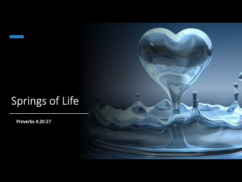 Spring of Life (Proverbs 4:20-27)