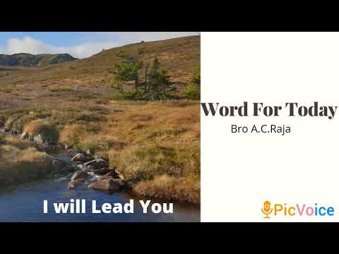 Word For Today - By Bro AC. Raja [ Jeremiah 31:9 ]