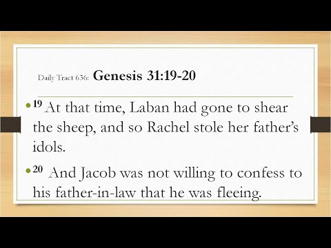 Dad’s Bible Tract 636 - Genesis 31:19-20