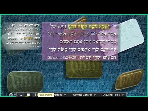 Yitro 3rd aliya (daily aliyah) - students chime in and we have a nice discussion Exodus 18:24-27