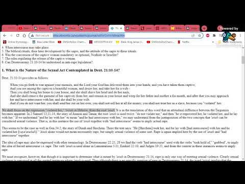 Deuteronomy 21:10 Means WHAT???