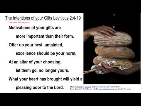 Leviticus 2:4-10  Motivations of your Gifts
