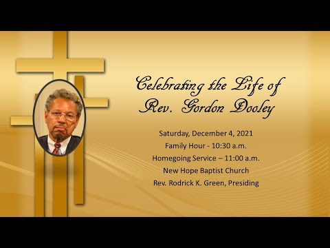 Celebrating the Life of Rev. Gordon Dooley: "A Good Man" (Acts 11:19 - 24; II Timothy 4:6 - 7)