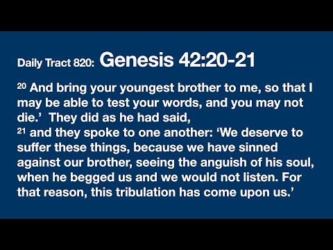 Dad’s Bible Tract 420 - Genesis 42:20-21