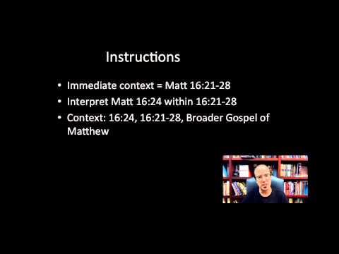 Instructions for Interpreting Matt 16:24