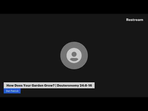 How Does Your Garden Grow? | Deuteronomy 24:8-16 | Dan Patrick