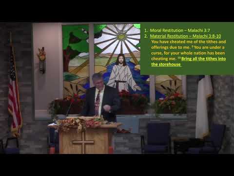 "The Windows of Heaven - The Basis of Blessings" from Malachi 3:7-15 by Bruce Hayes 11-22-2020.