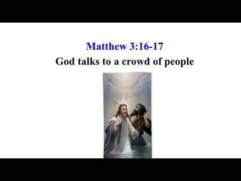 Matthew 3:16-17 (uses 3rd person) = God talks to a crowd of people (Mark & Luke = 2nd person)