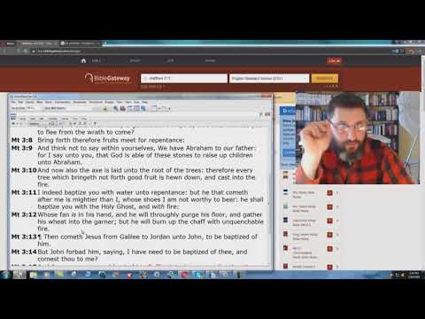 2 Baptisms Or ONE, in Matthew 3:11?