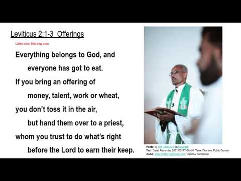 Leviticus 2:1-3  Offering