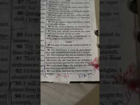 The Living Word of God. Scripture Reading Psalm 119:93-94 KJV