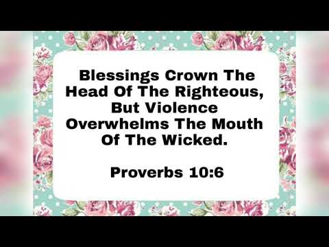 Bible words - Proverbs 10:6
