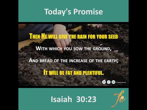Today's Promise (Isaiah 30:23) English