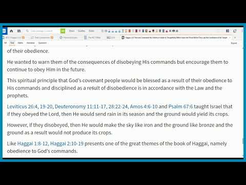 Lesson 37-Thursday October 31, 2019-Haggai 2:15